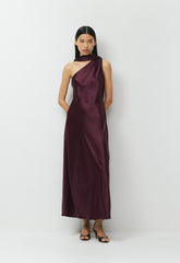 Verve Satin Dress - GALA PLUM