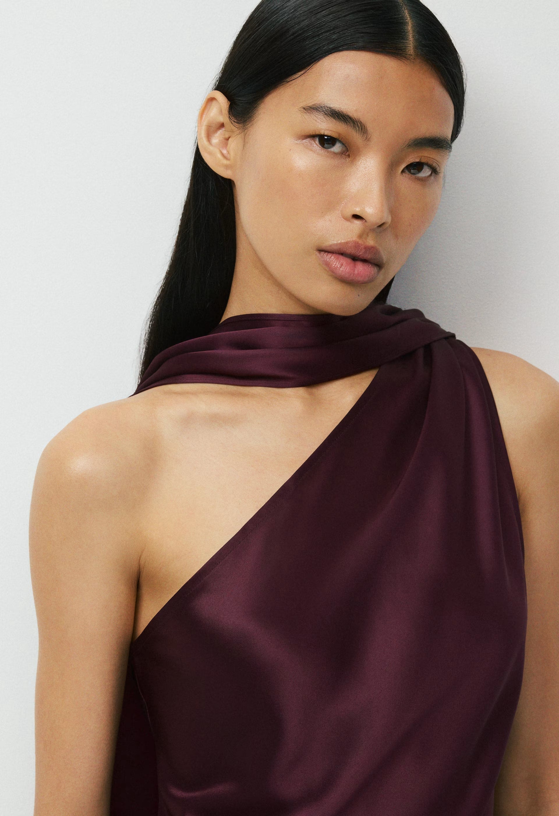 Verve Satin Dress - GALA PLUM