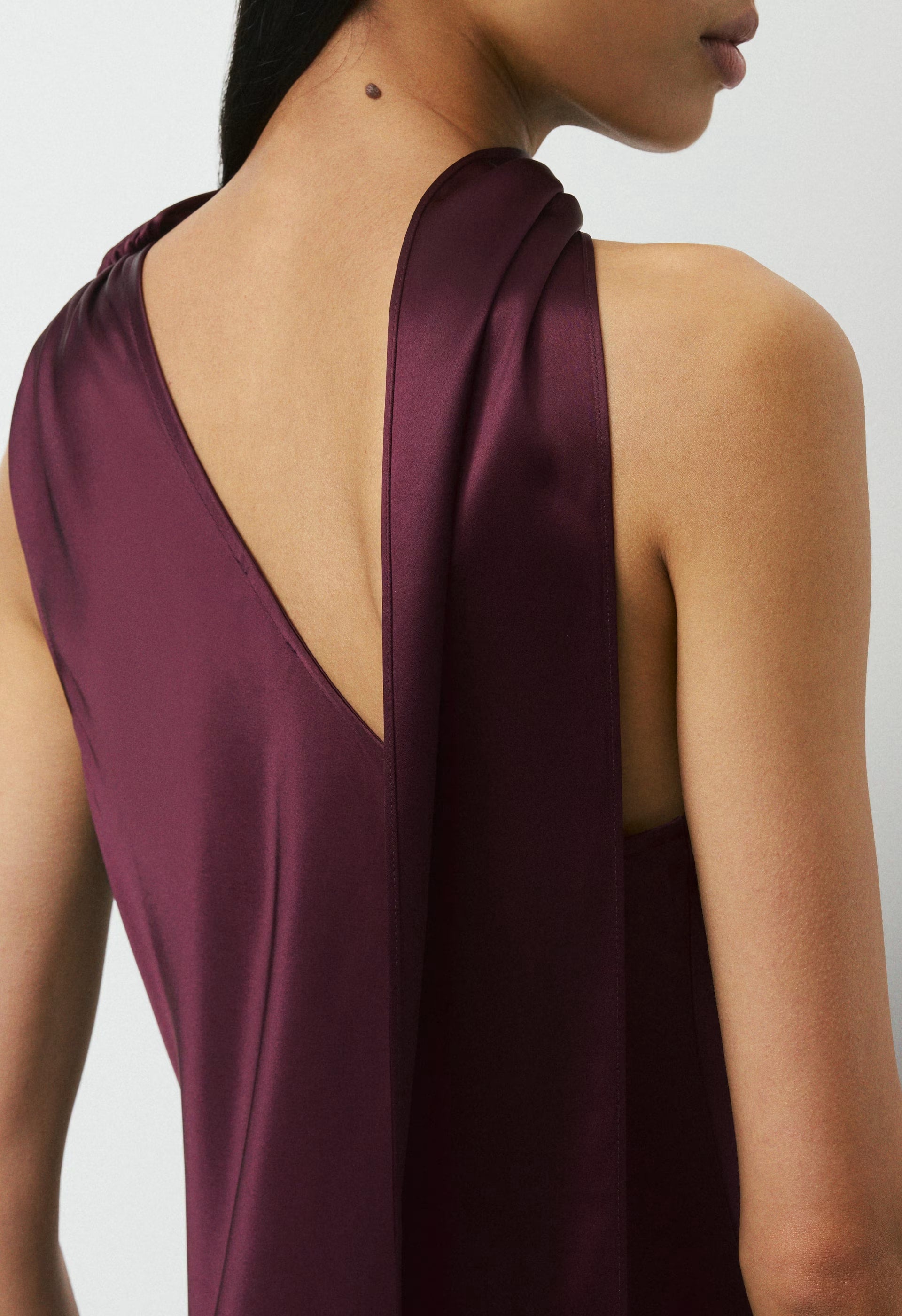 Verve Satin Dress - GALA PLUM