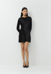Choreo Satin Dress - BLACK