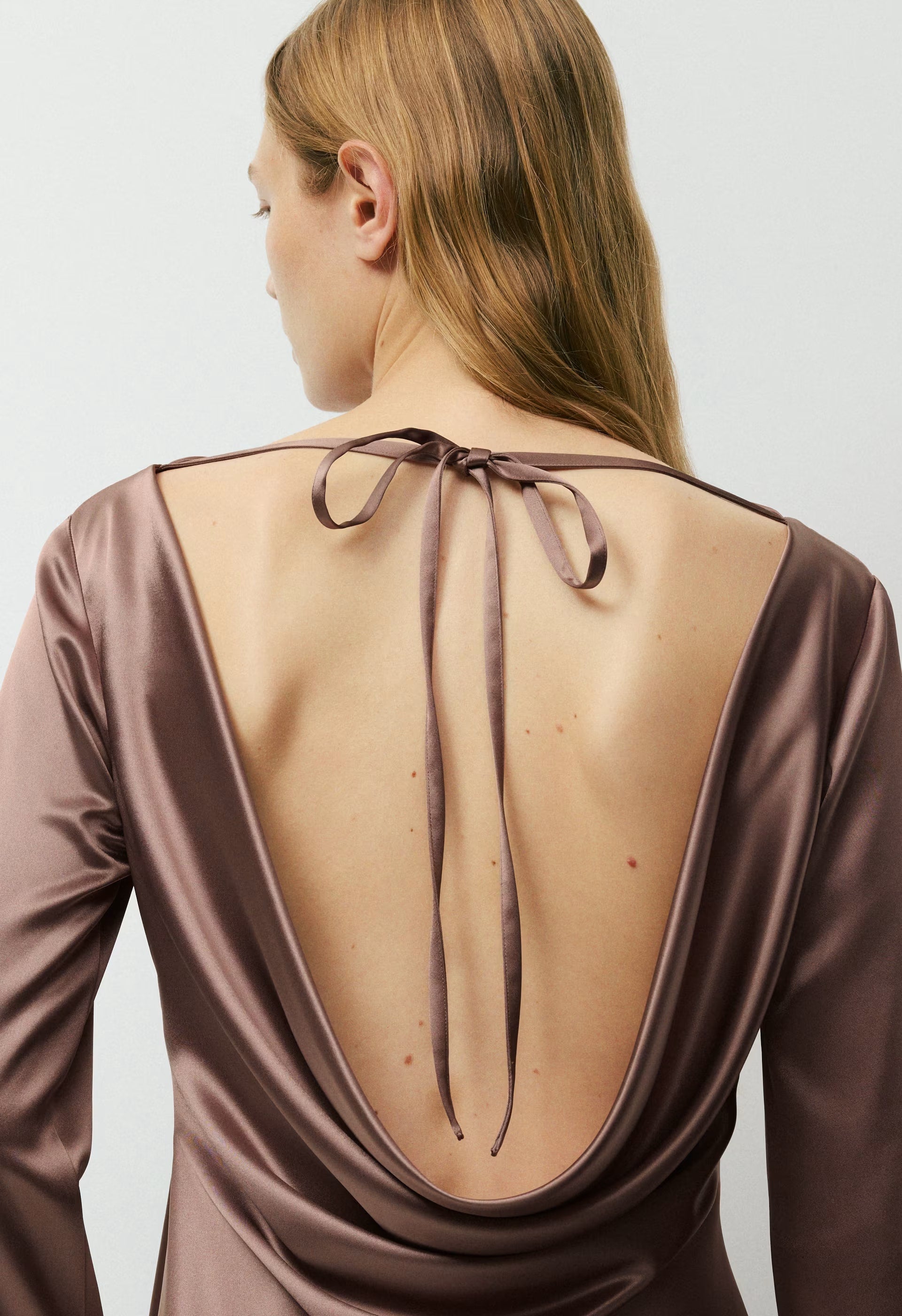 Choreo Satin Dress - DUSTY MAUVE