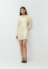 Choreo Satin Dress - SEASIDE CREAM