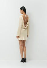 Choreo Satin Dress - SEASIDE CREAM