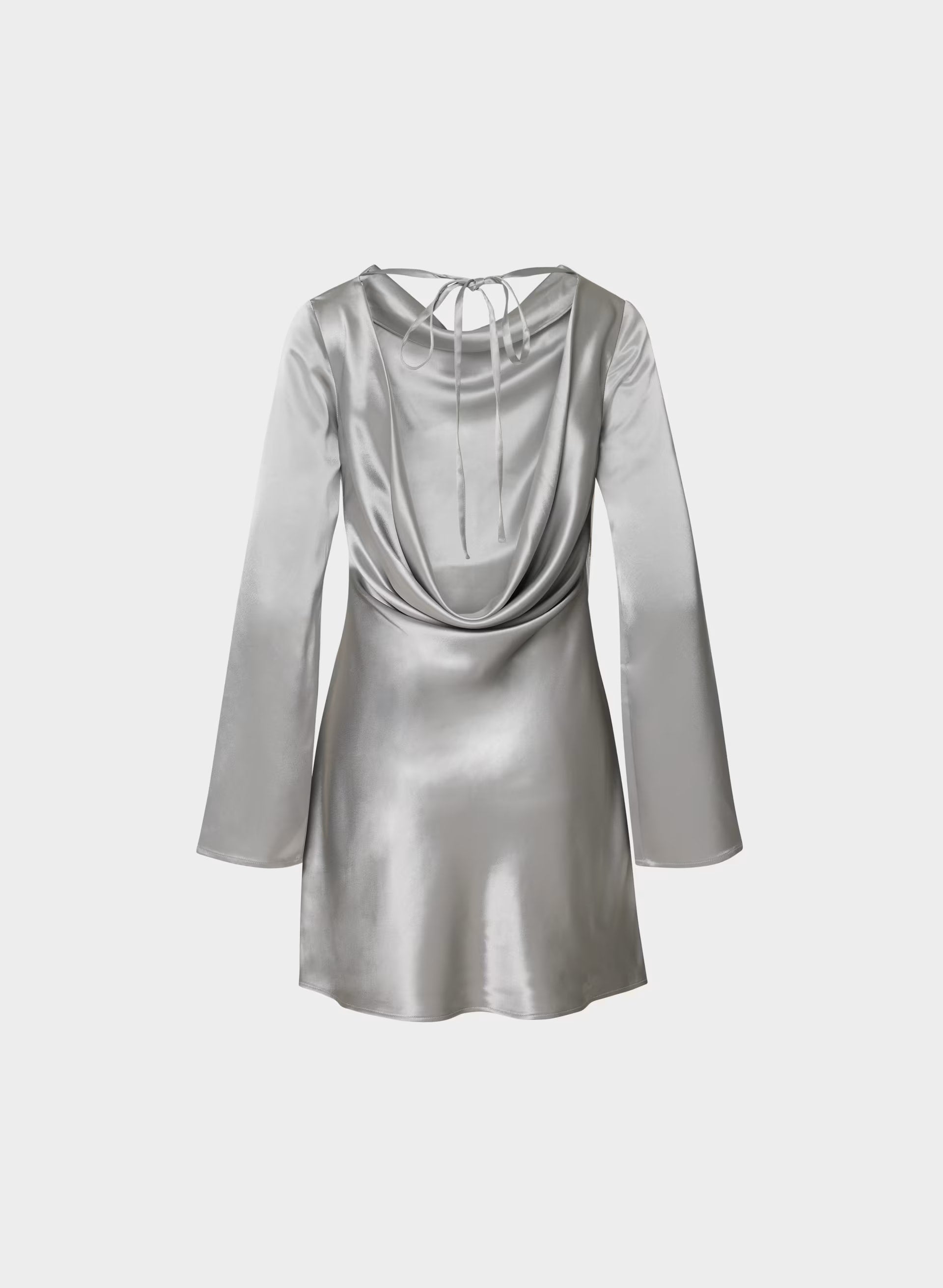 Choreo Satin Dress - MONUMENT GREY
