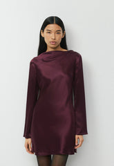 Choreo Satin Dress - GALA PLUM