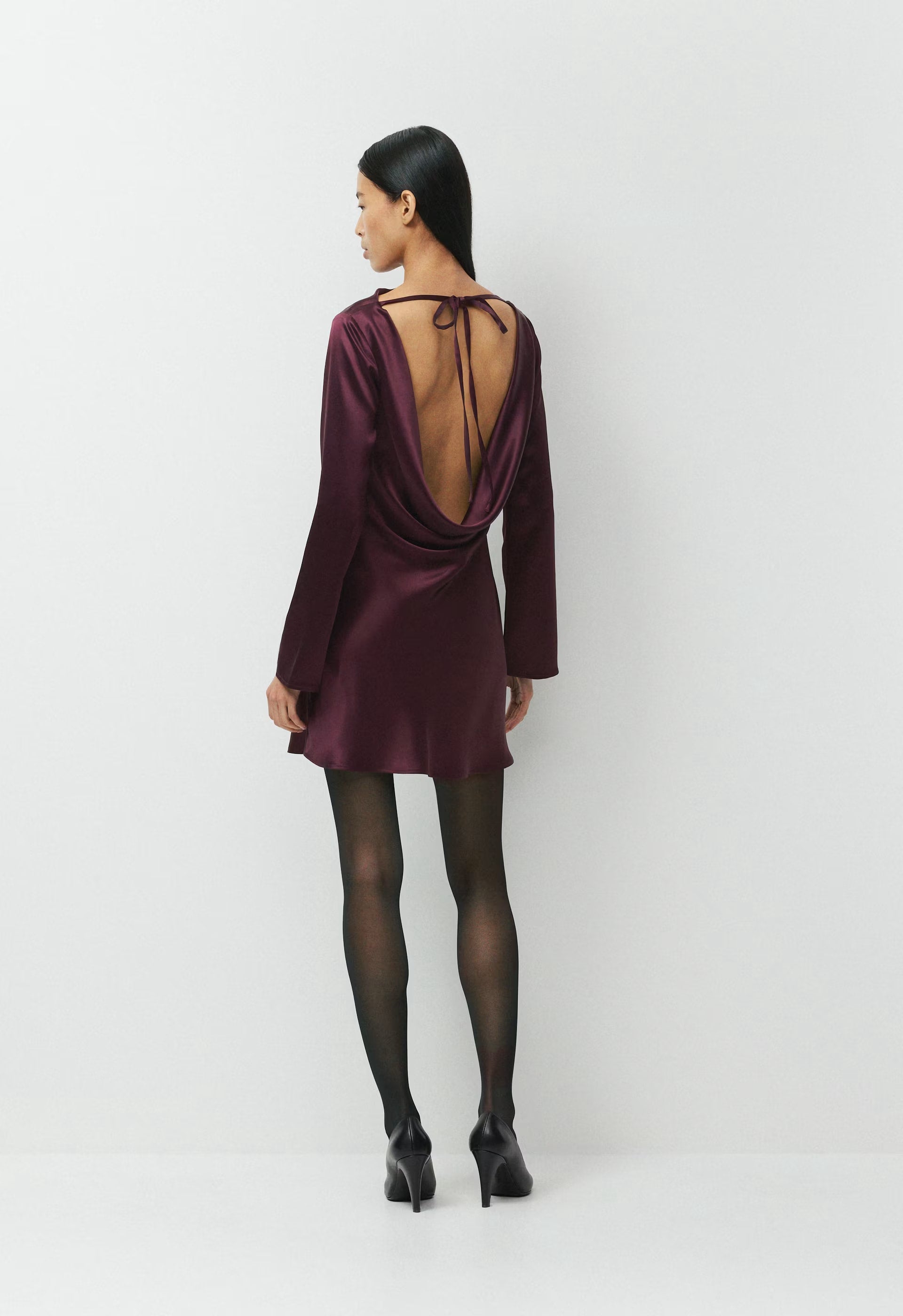 Choreo Satin Dress - GALA PLUM