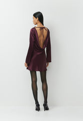 Choreo Satin Dress - GALA PLUM