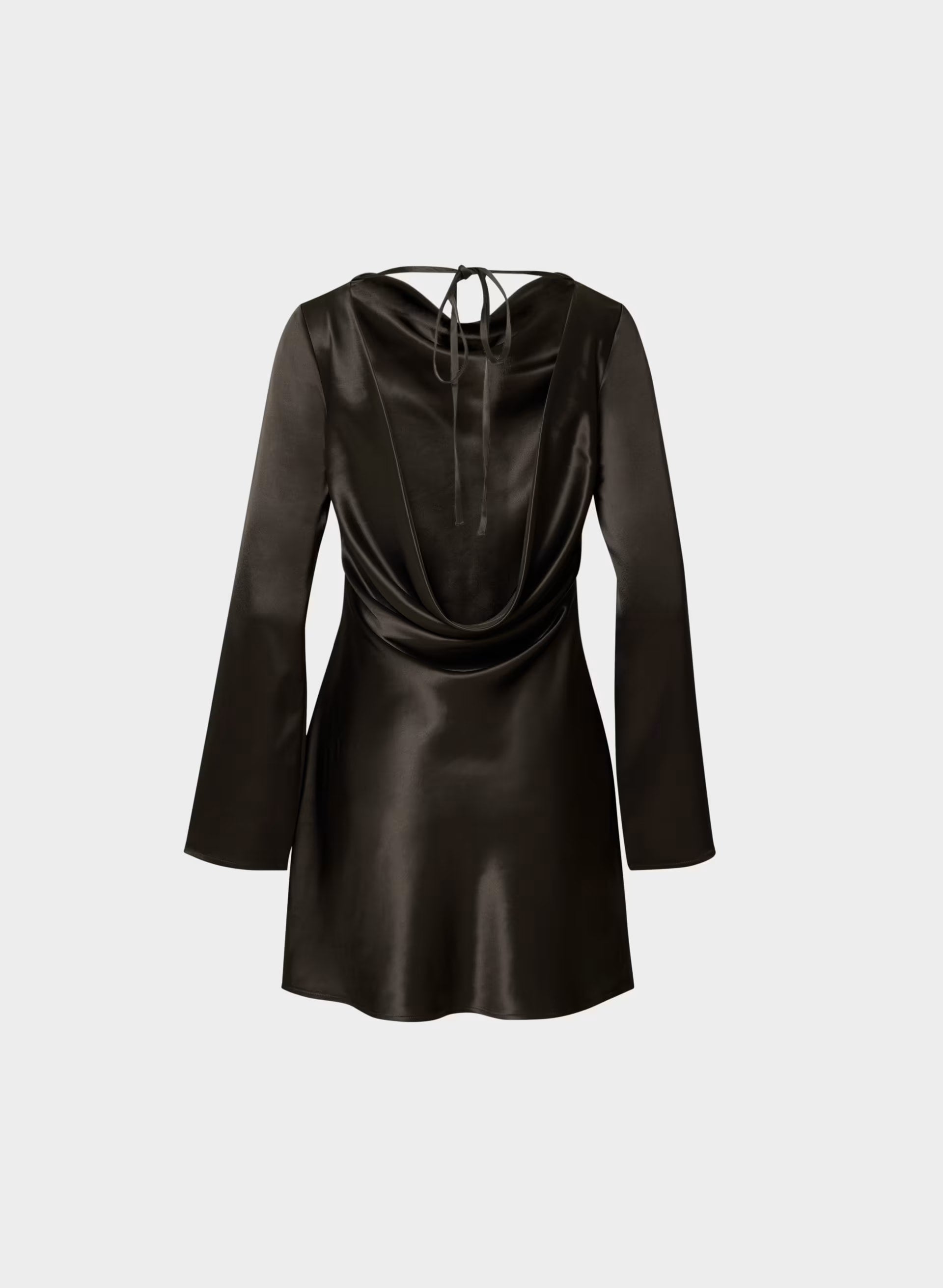 Choreo Satin Dress - CACAO NIB BROWN
