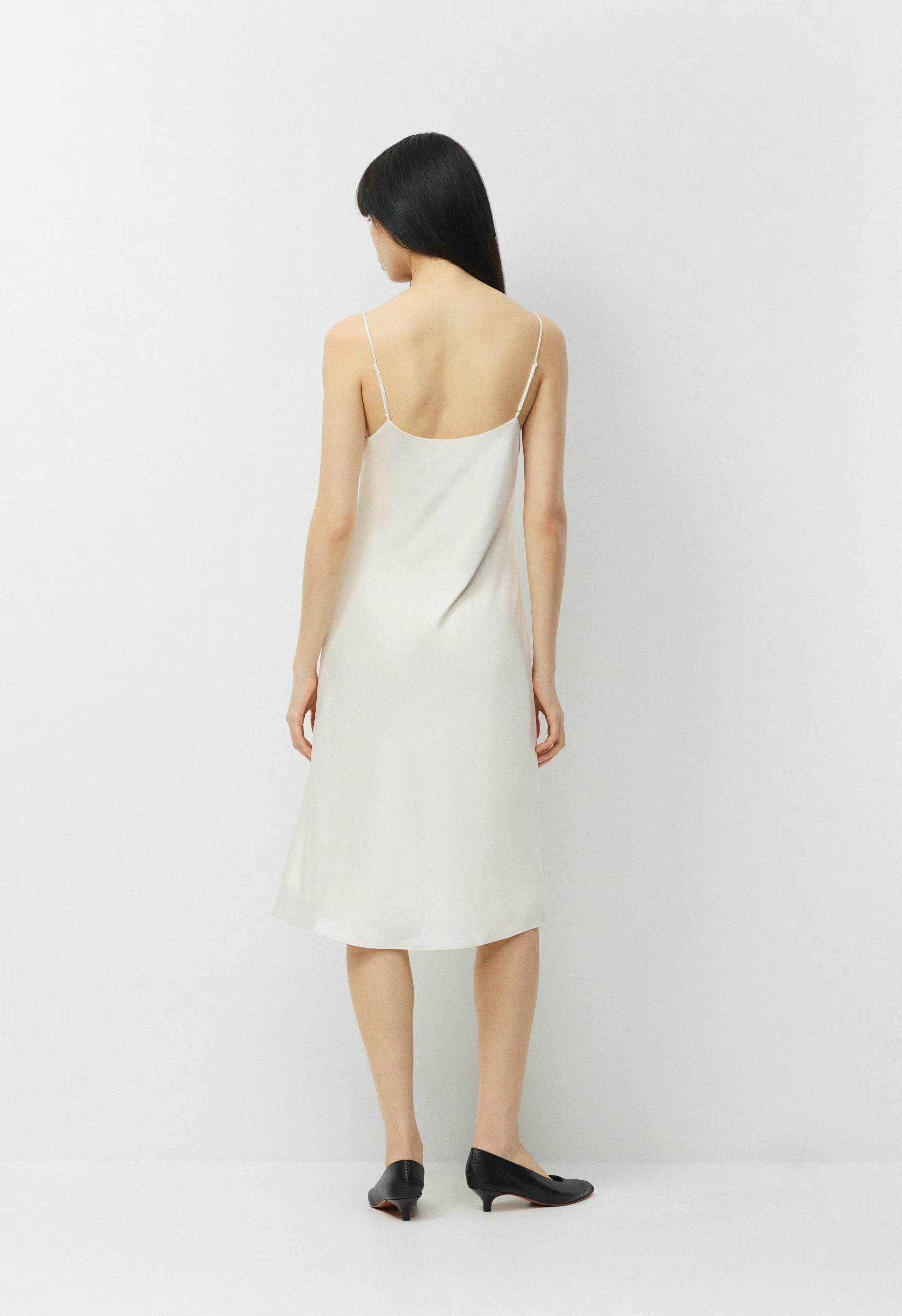 Fresca Satin Cami Dress - LIGHT BIRCH
