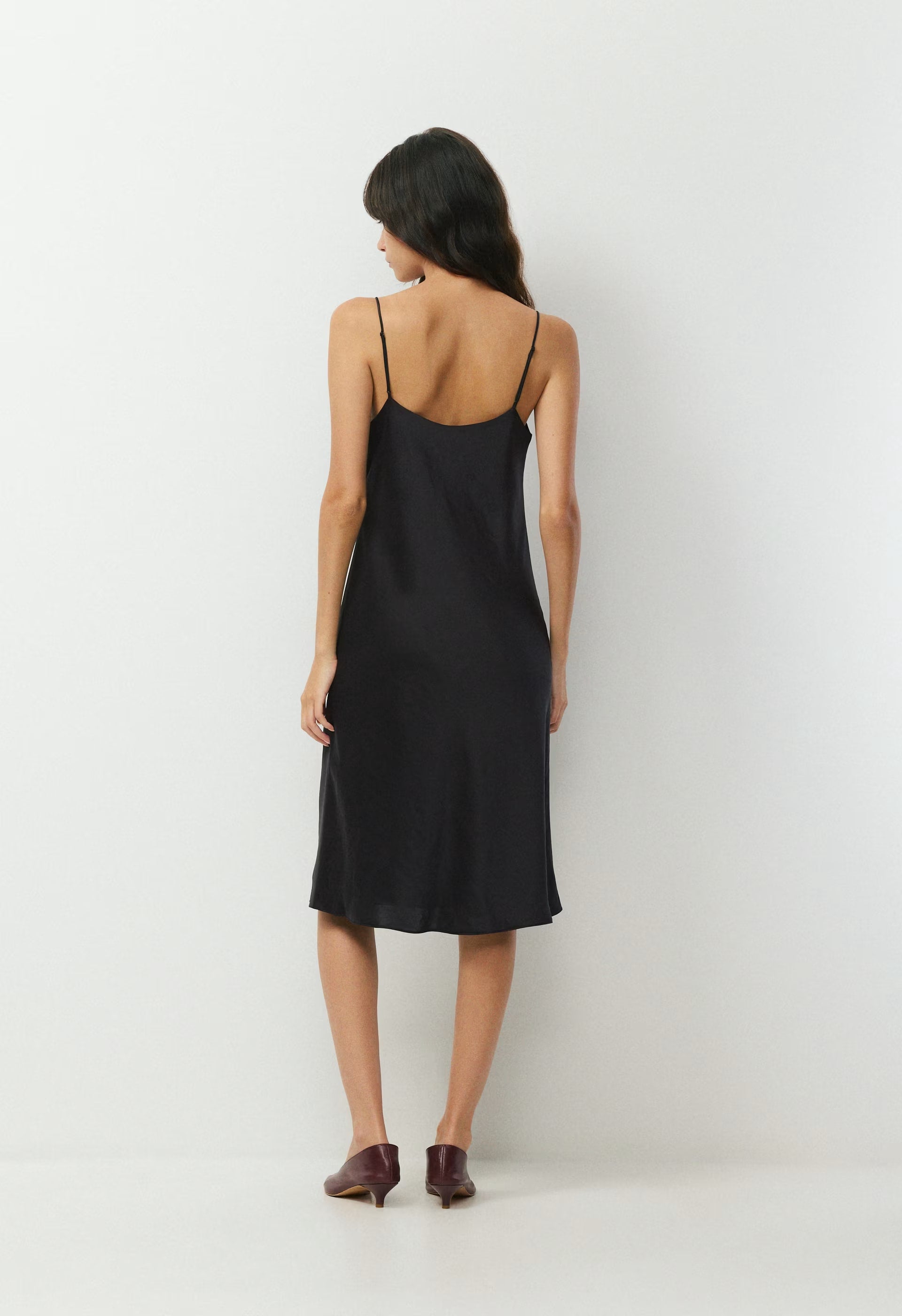 Fresca Satin Cami Dress - BLACK