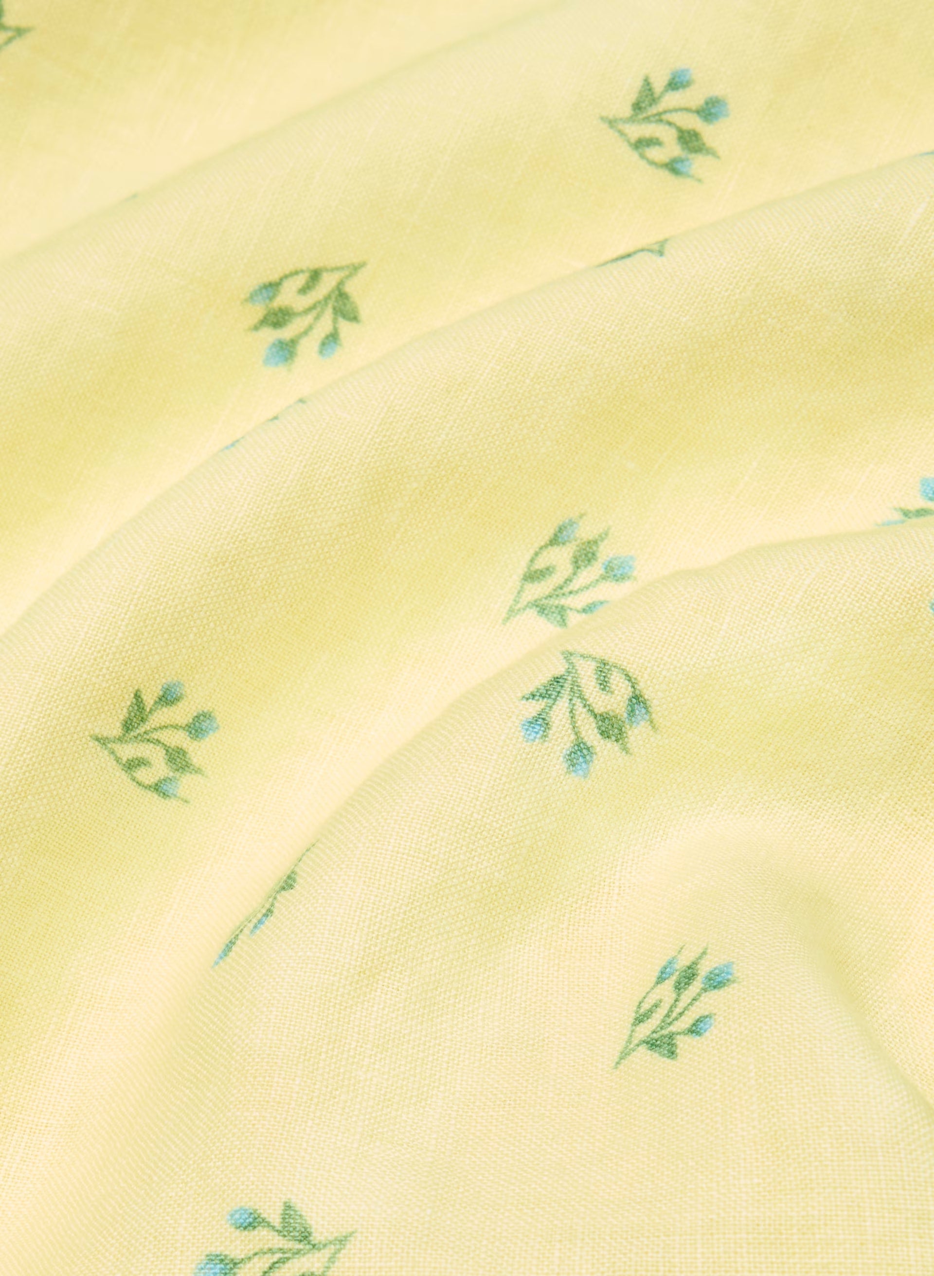 Nightscape Linen Halter Dress - LEMONADE/BLUE