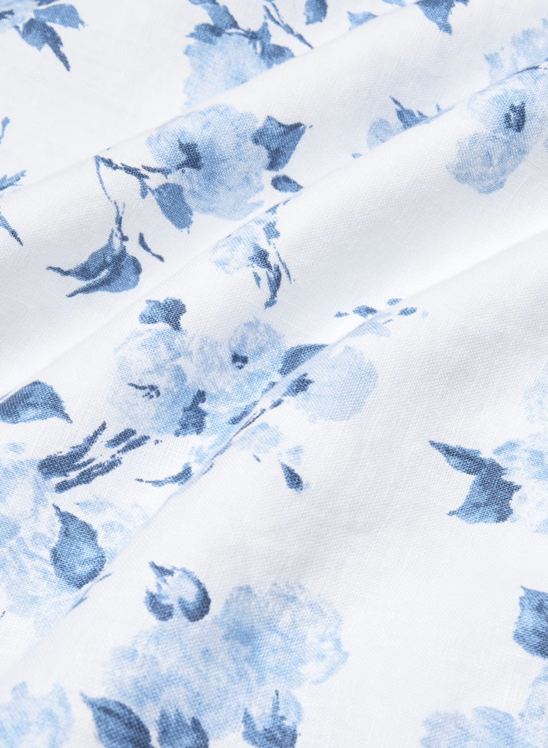 Nightscape Linen Halter Dress - WHITE/ FR BLUE