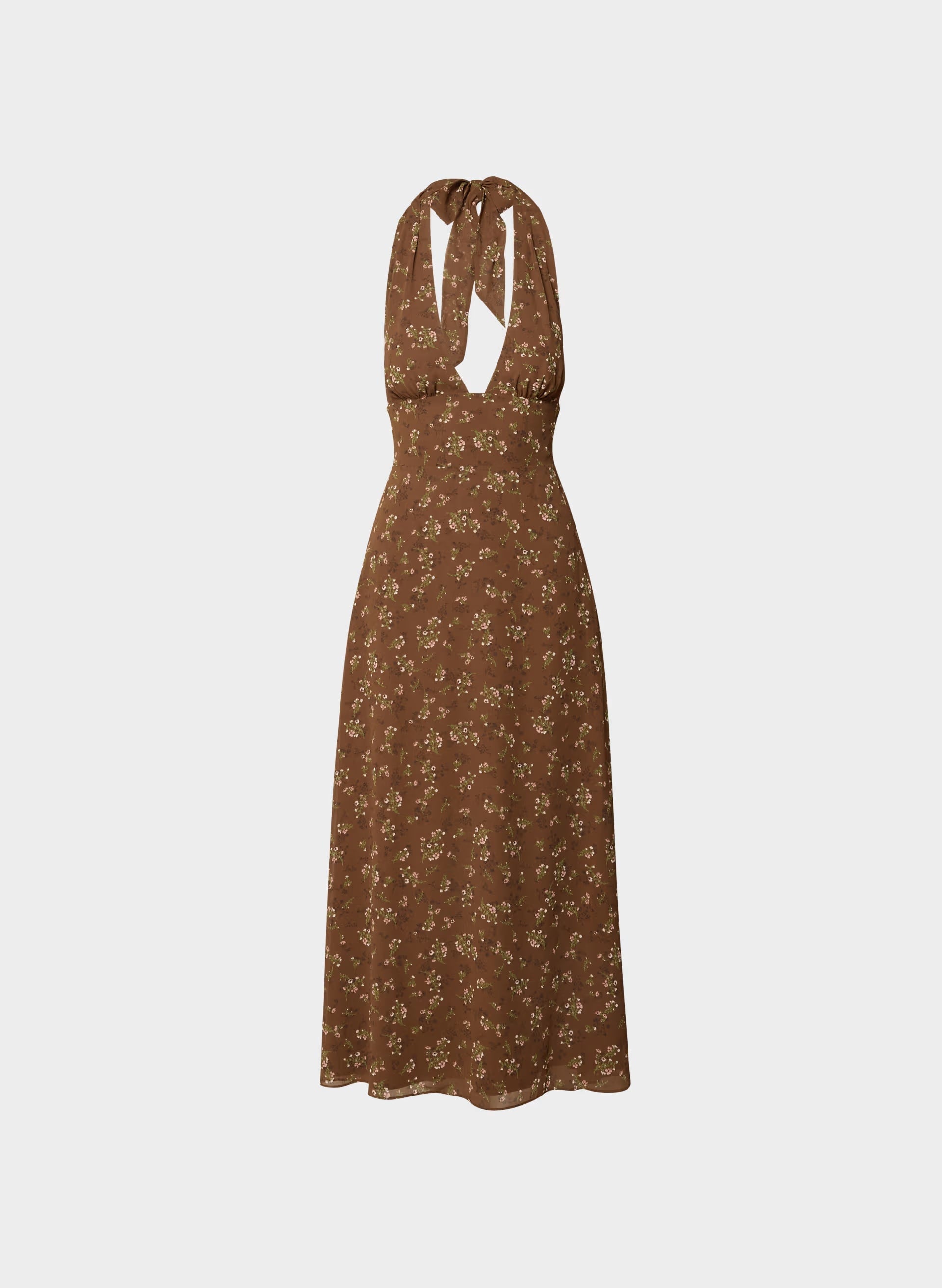 Orchardine Halter Dress - CHCLTR BWN/PNK