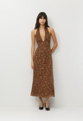 Orchardine Halter Dress - CHCLTR BWN/PNK