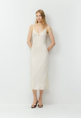 Duskfall Satin Dress - BIRCH/BLACK