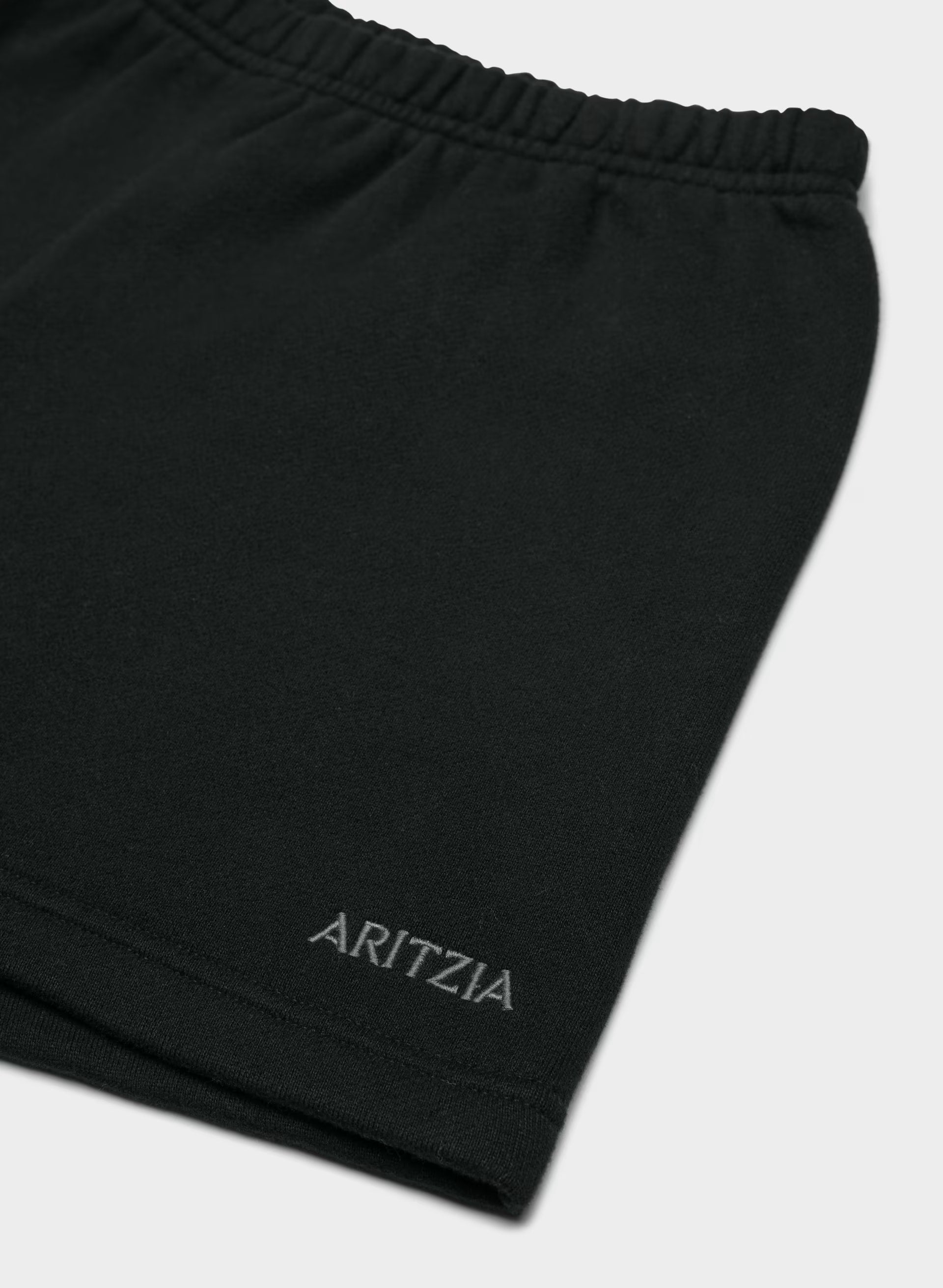 Cozy Sweatfleece Perfect Hi-Rise Mini Short - BLACK