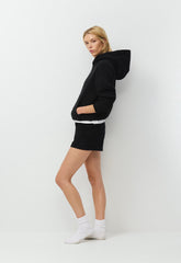 Cozy Sweatfleece Perfect Hi-Rise Mini Short - BLACK