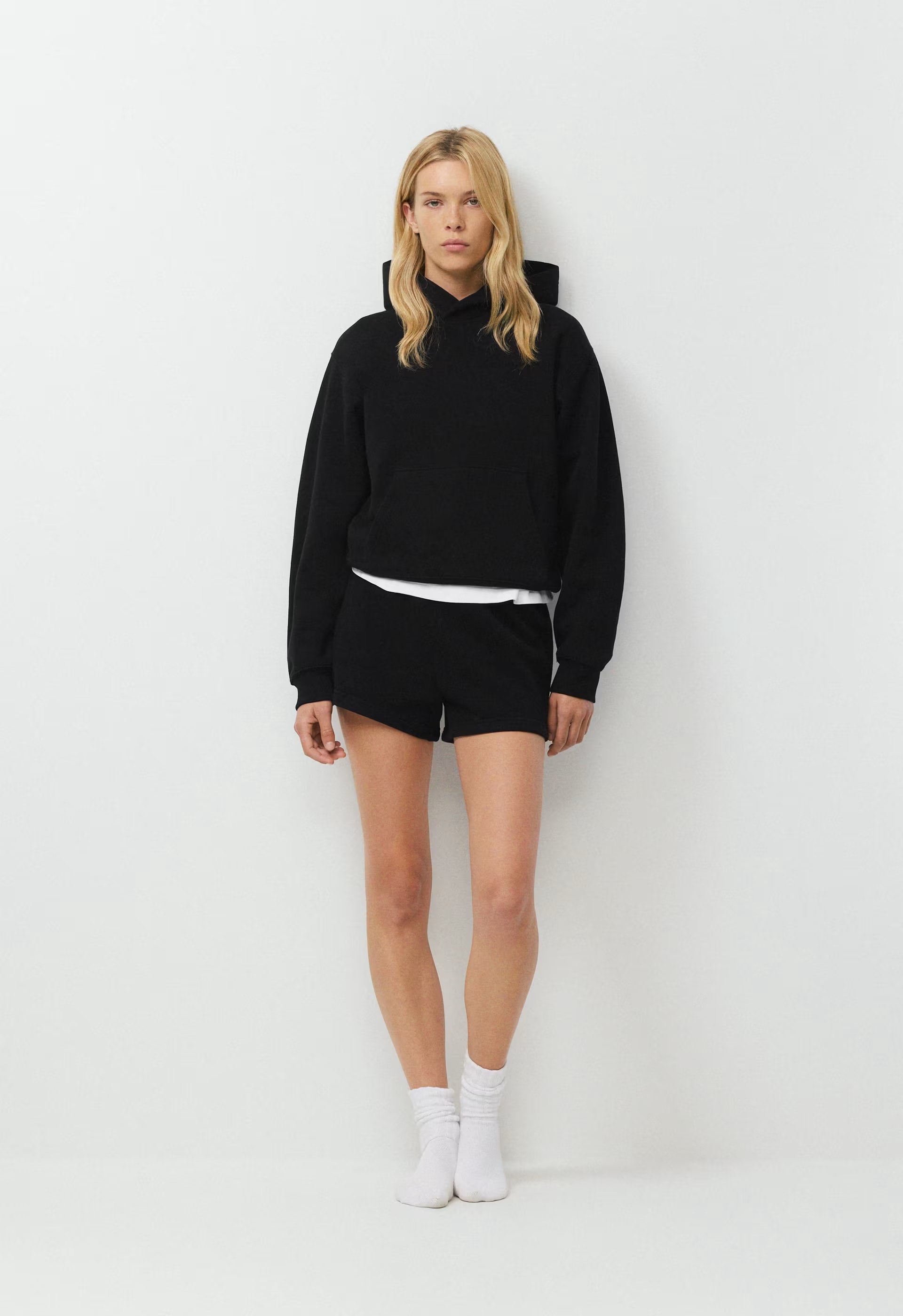Cozy Sweatfleece Perfect Hi-Rise Mini Short - BLACK