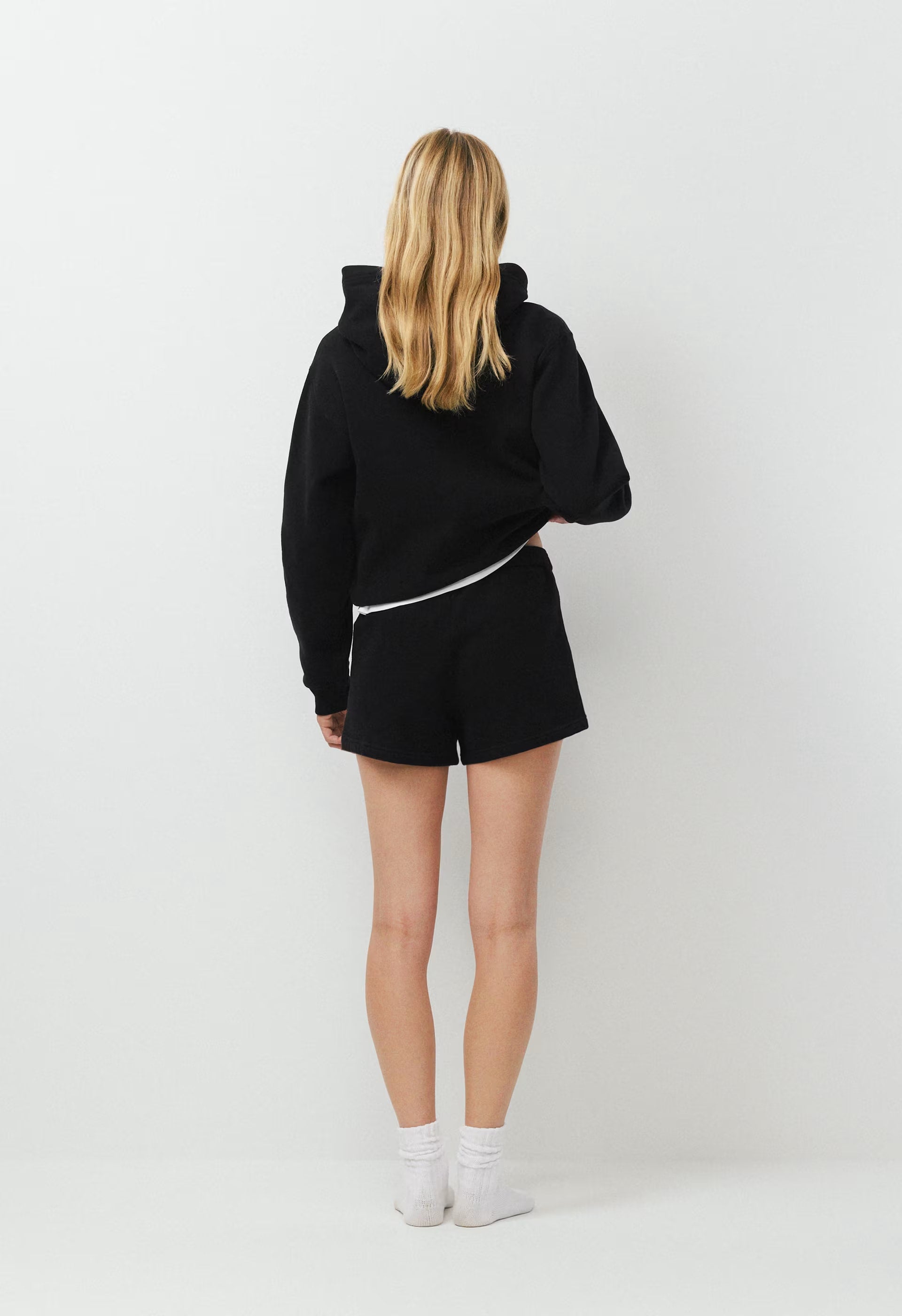 Cozy Sweatfleece Perfect Hi-Rise Mini Short - BLACK