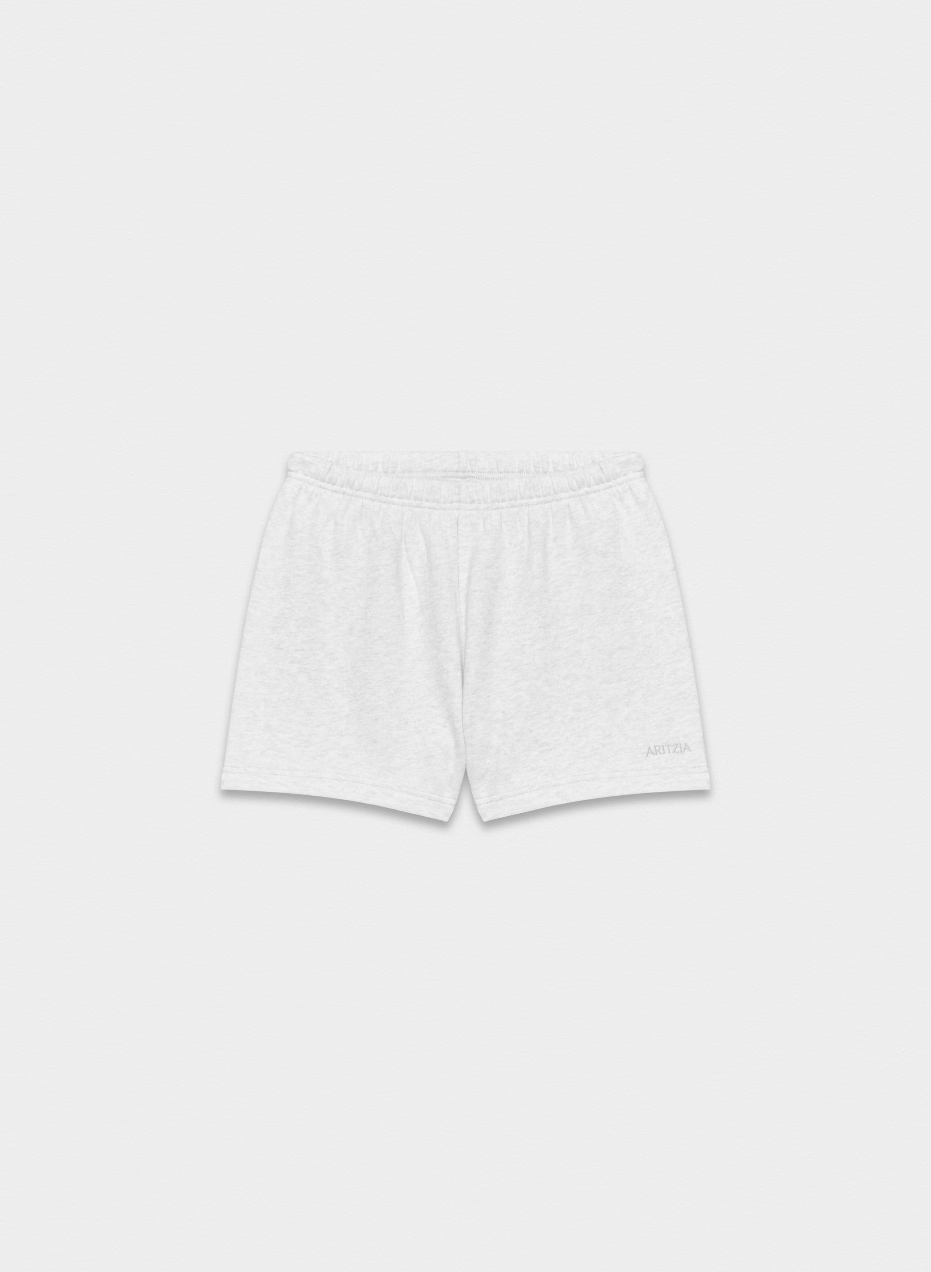 Cozy Sweatfleece Perfect Hi-Rise Mini Short - HEATHER CLOUD WHITE