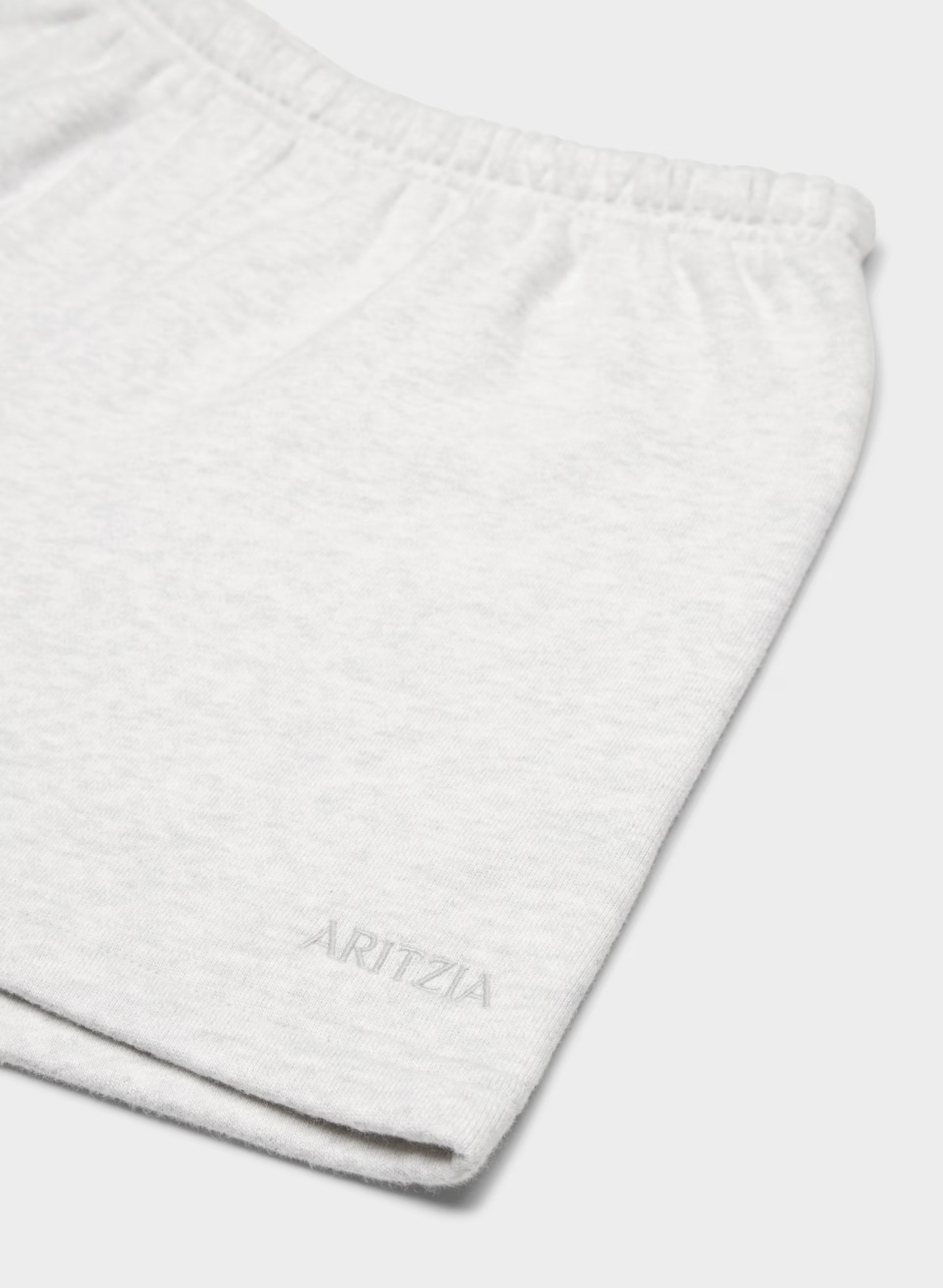 Cozy Sweatfleece Perfect Hi-Rise Mini Short - HEATHER CLOUD WHITE