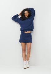 Cozy Sweatfleece Perfect Hi-Rise Mini Short - BYRON BLUE