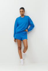 Cozy Sweatfleece Perfect Hi-Rise Mini Short - LAZULI BLUE