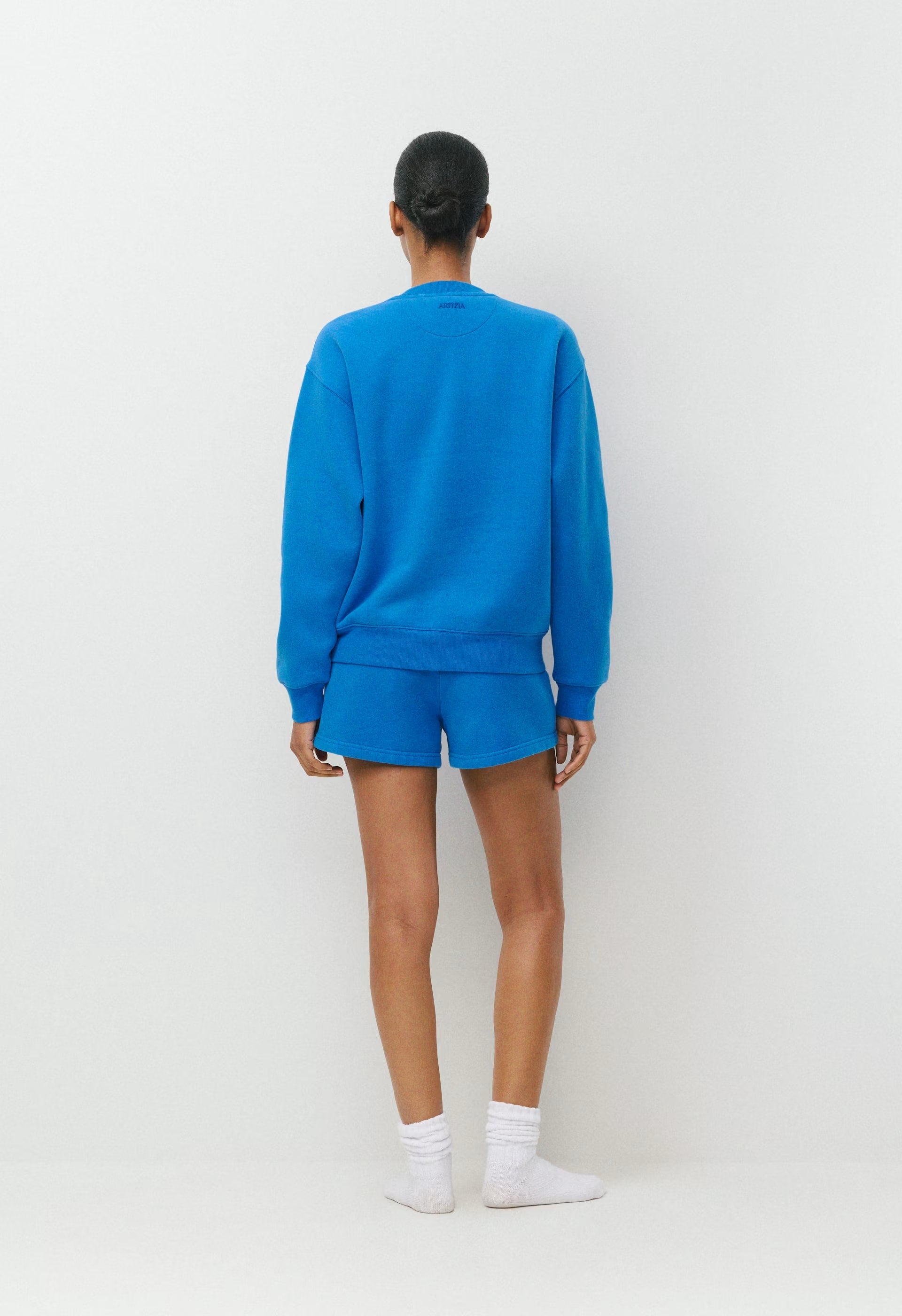 Cozy Sweatfleece Perfect Hi-Rise Mini Short - LAZULI BLUE