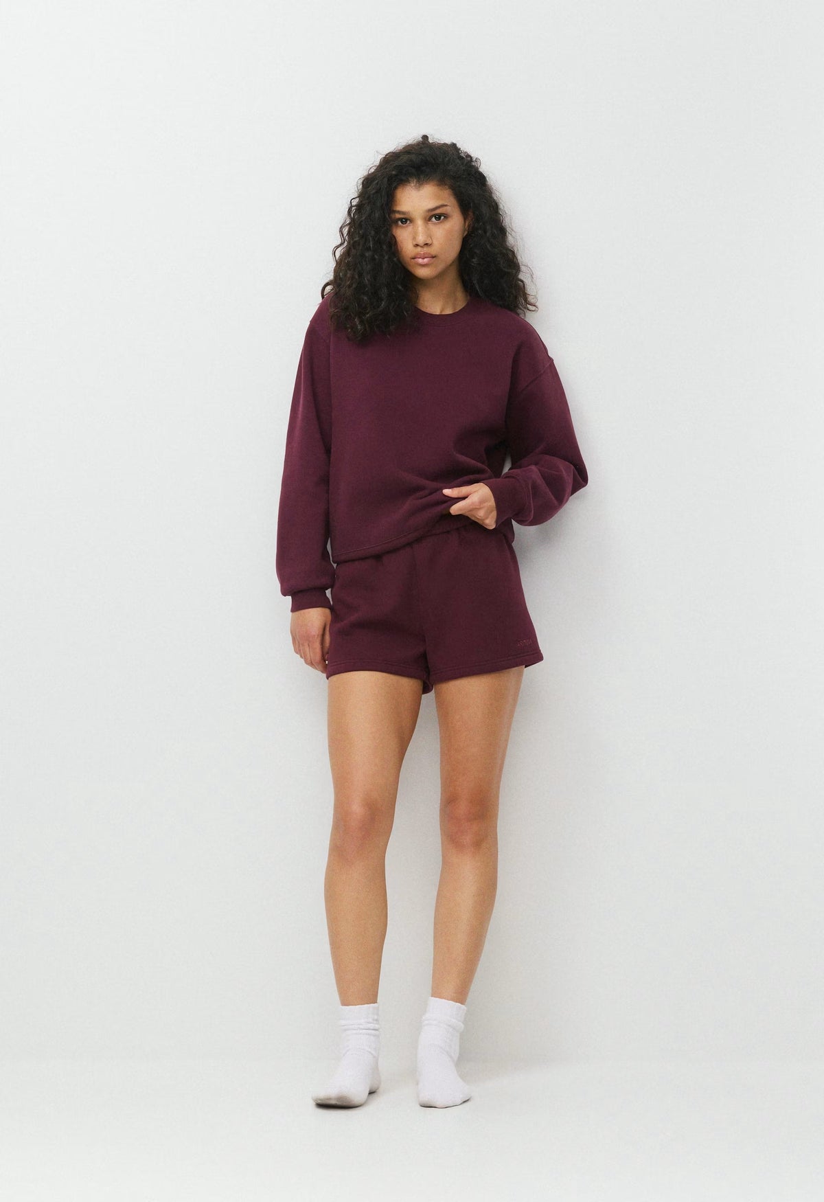 Cozy Sweatfleece Perfect Hi-Rise Mini Short - GALA PLUM