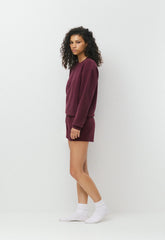 Cozy Sweatfleece Perfect Hi-Rise Mini Short - GALA PLUM