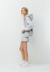 Cozy Sweatfleece Perfect Hi-Rise Mini Short - HEATHER CHROME