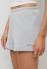 Cozy Sweatfleece Perfect Hi-Rise Mini Short - HEATHER CHROME