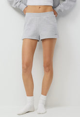 Cozy Sweatfleece Perfect Micro Short - HEATHER CHROME