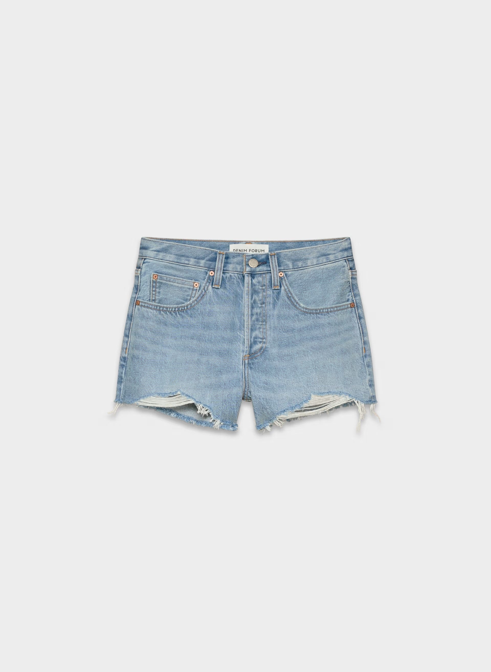 Denim Forum The ‘90s Vintage Hi-Rise Mini Denim Short - 7 YRS BLEU TABOO