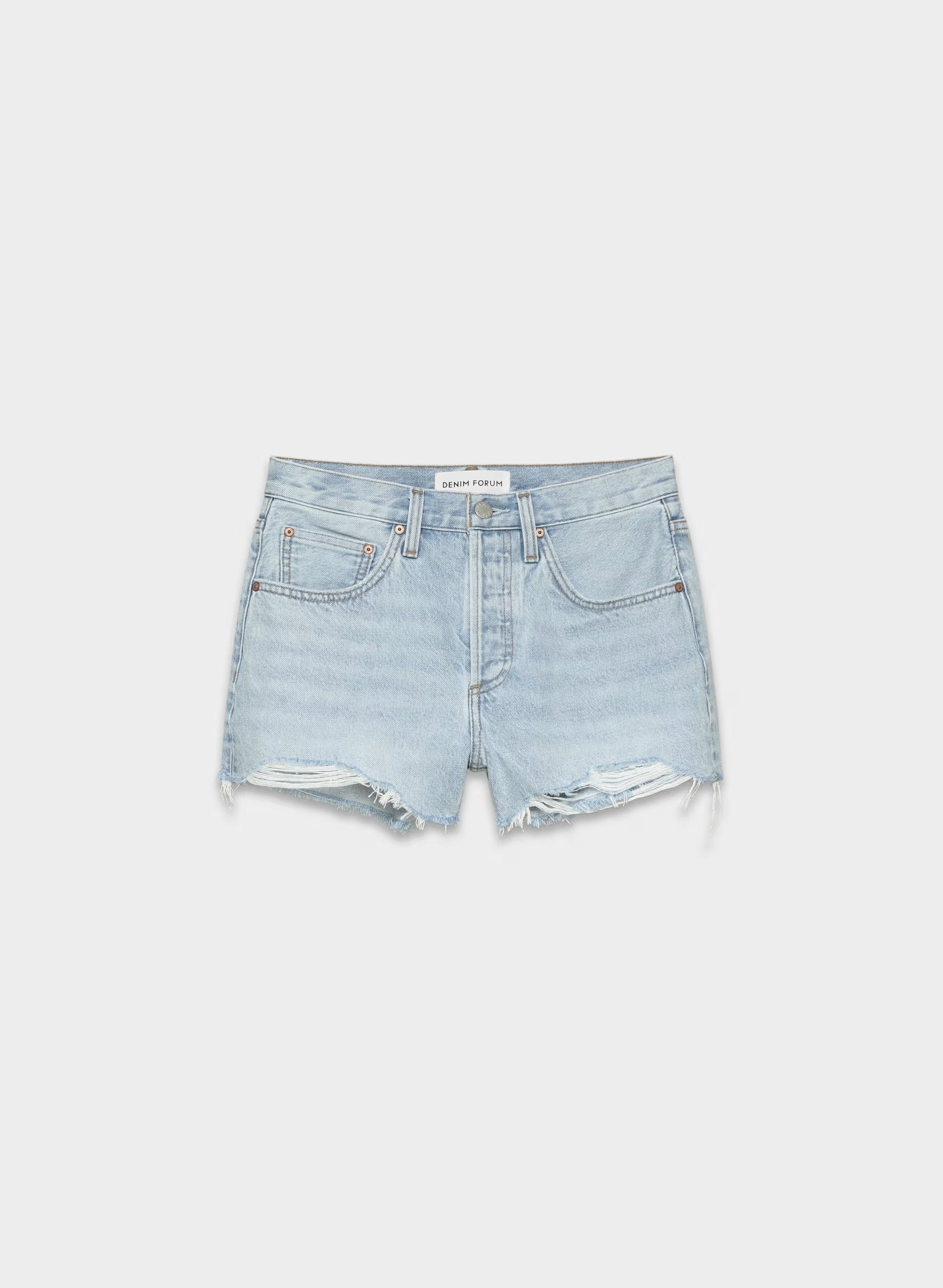 Denim Forum The ‘90s Vintage Hi-Rise Mini Denim Short - 15 YRS BRL THR BLEU