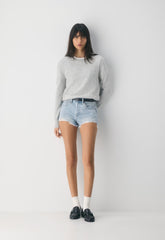 Denim Forum The ‘90s Vintage Hi-Rise Mini Denim Short - 15 YRS BRL THR BLEU