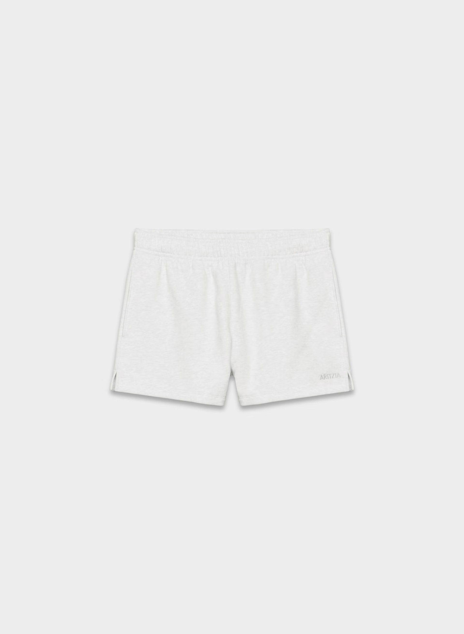 Cozy Sweatfleece Mega Hi-Rise Mini Short - HEATHER CLOUD WHITE