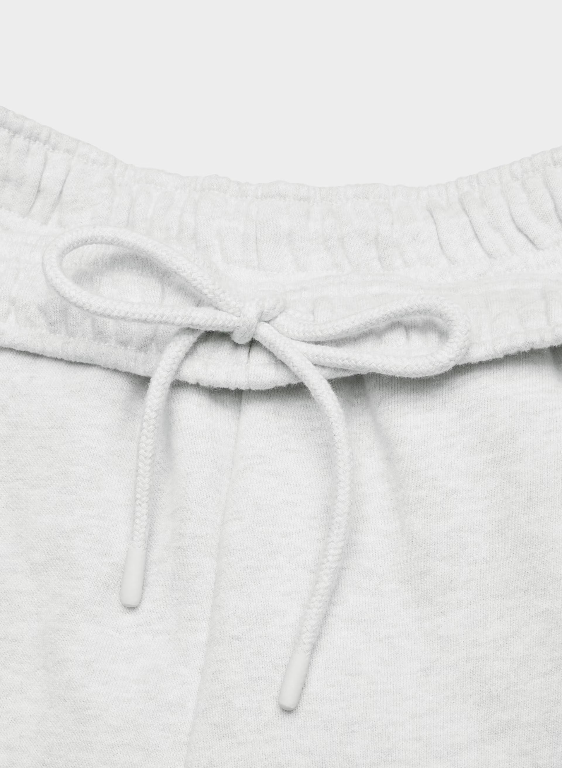 Cozy Sweatfleece Mega Hi-Rise Mini Short - HEATHER CLOUD WHITE