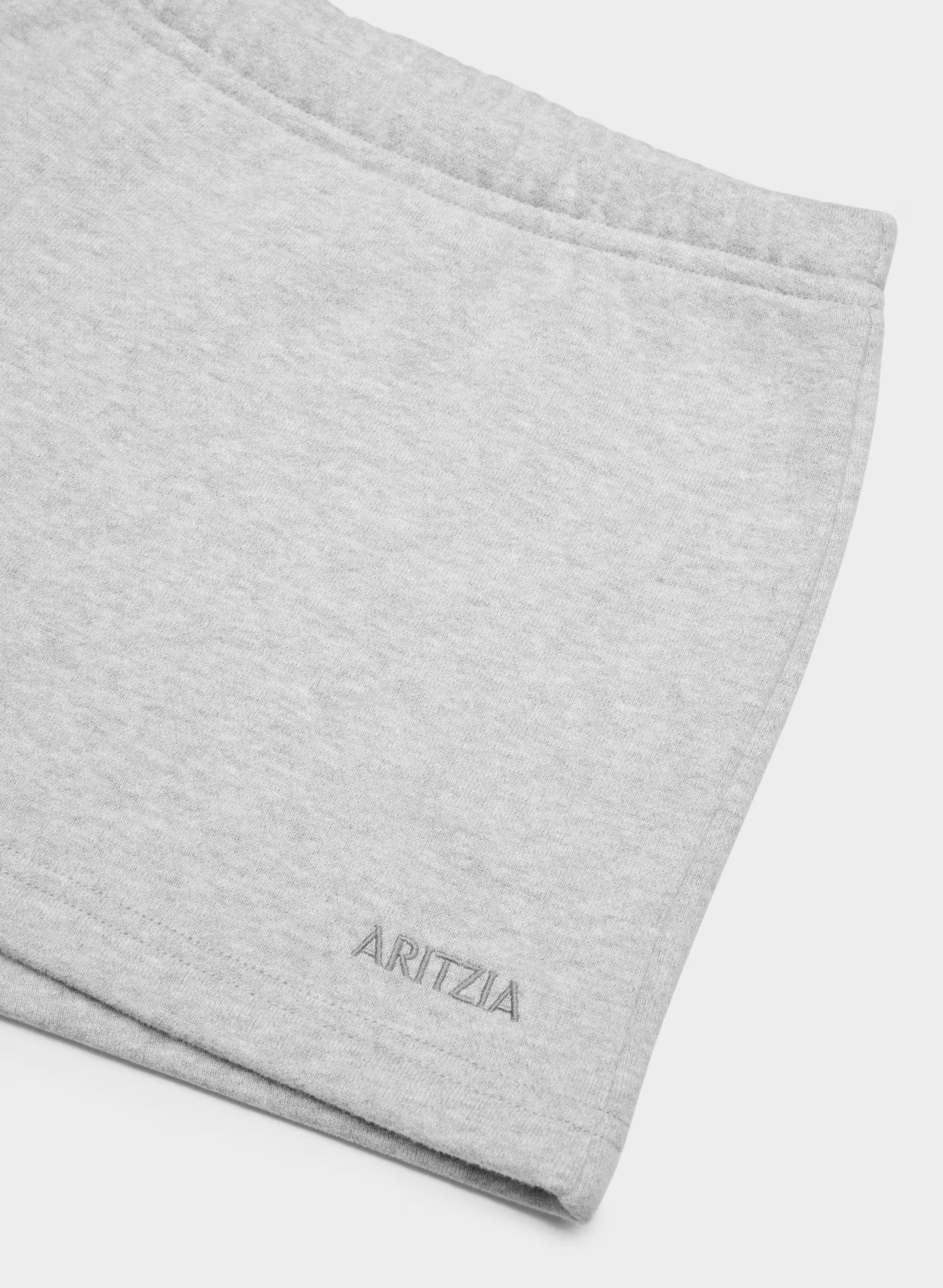 Cozy Sweatfleece Boyfriend Lo-Rise Mini Short - HEATHER CHROME