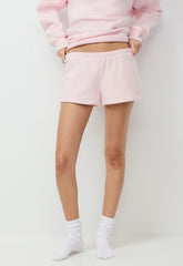 Cozy Sweatfleece Boyfriend Lo-Rise Mini Short - MAGNOLIA