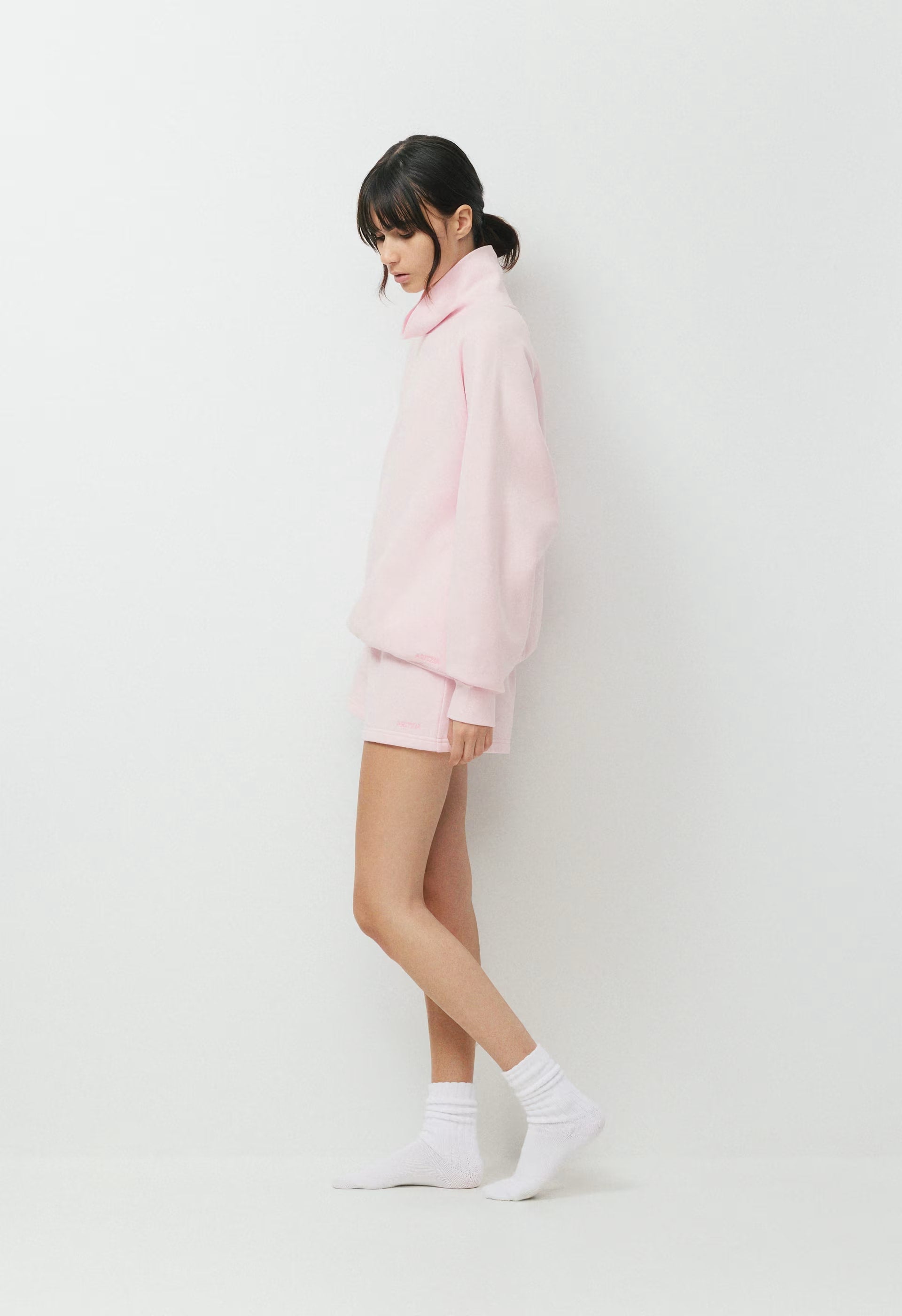 Cozy Sweatfleece Boyfriend Lo-Rise Mini Short - MAGNOLIA
