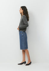 Publicity Below-Knee Denim Short - NO-STRESS MEDIUM BLUE