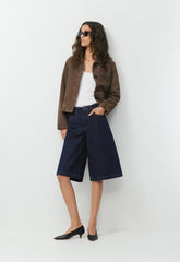 Publicity Below-Knee Denim Short - NO-STRESS DARK BLUE
