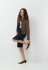Publicity Below-Knee Denim Short - NO-STRESS DARK BLUE