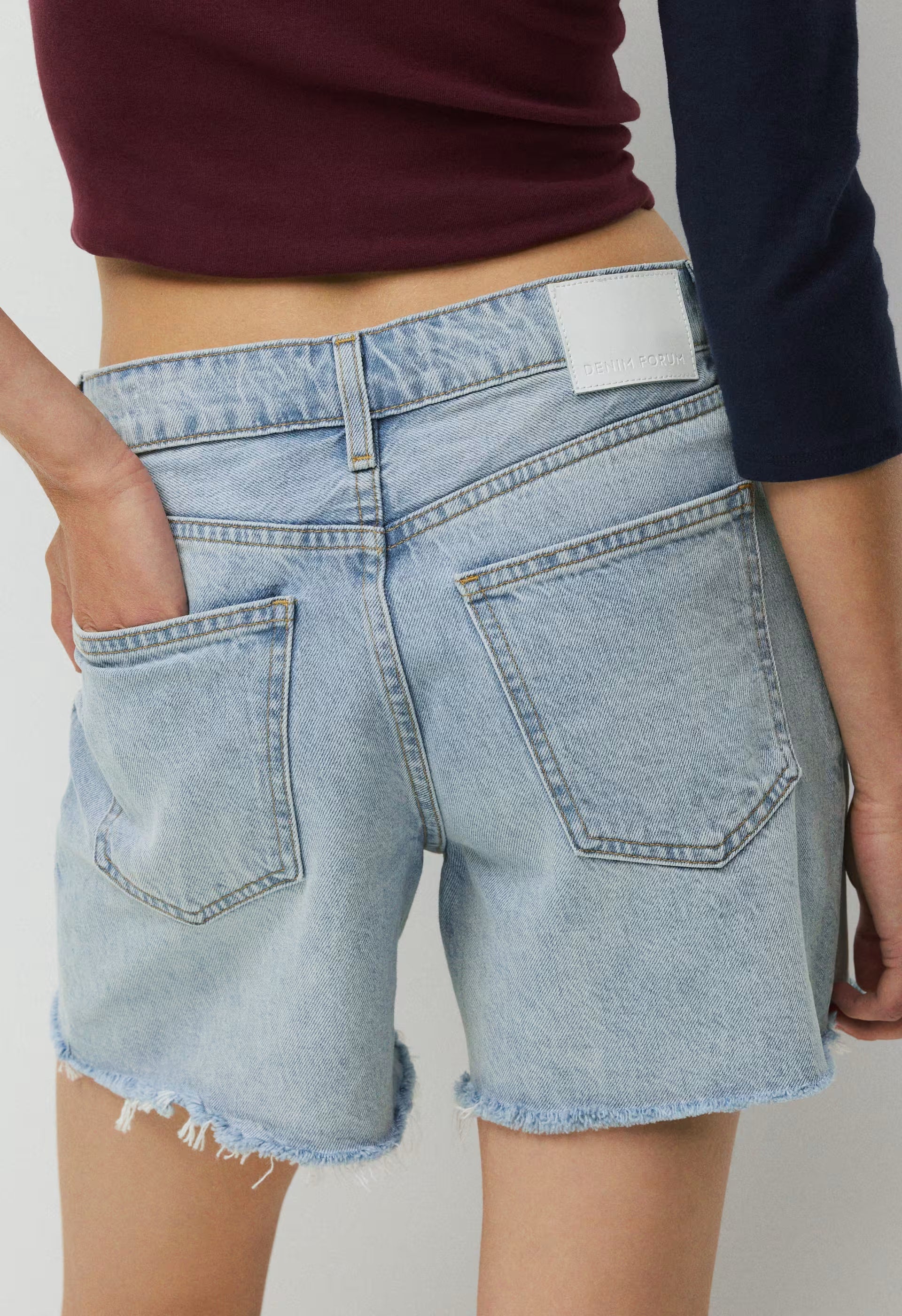 Denim Forum The Ex-Boyfriend Hi Mid-Thigh Denim Short - VNTGE MD DARK BLUE