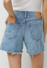 Denim Forum The Ex-Boyfriend Hi Mid-Thigh Denim Short - 7 YRS BLEU TABOO