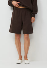 Cozy Sweatfleece Mega Above-Knee Short - RICH MOCHA BROWN