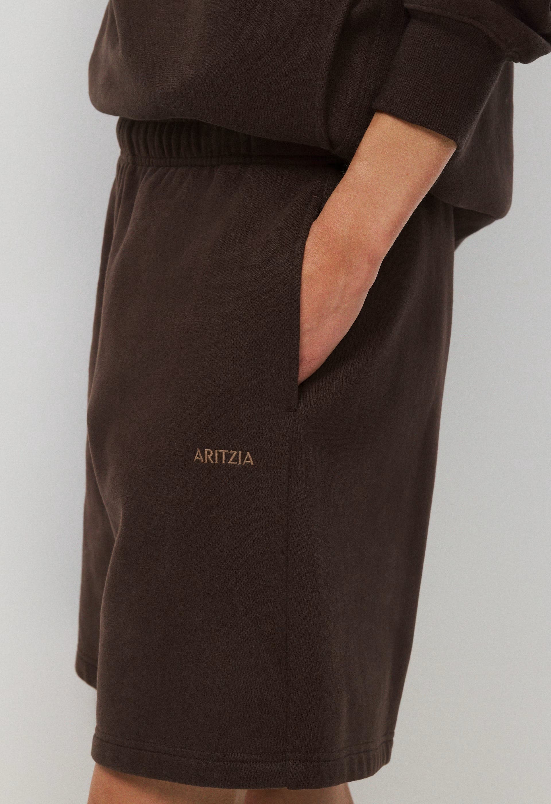 Cozy Sweatfleece Mega Above-Knee Short - RICH MOCHA BROWN