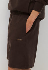 Cozy Sweatfleece Mega Above-Knee Short - RICH MOCHA BROWN