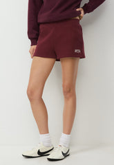 Cozy Sweatfleece Perfect Micro Short - SMAC BURGUNDY/LT BIRCH